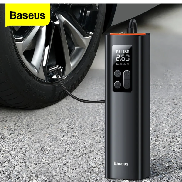 Baseus Mini Car Air Compressor Portable Car Tire Inflator (12V 150PSI)
